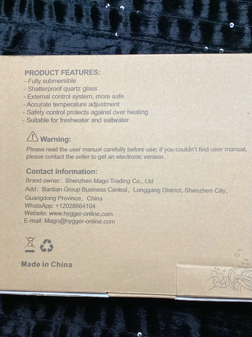 Hygger Quartz Aquarium Heater HG-007-200W & Other Aquarium Products (See Photos)